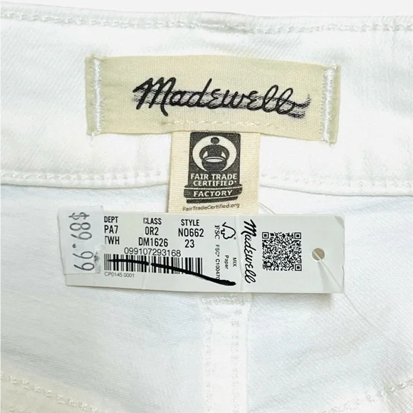 Madewell The Perfect Vintage Jean In Tile White Size W 23 NWT - Picture 6 of 8